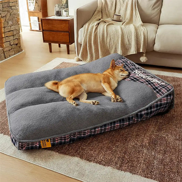 Extra Large Washable Teddy Fluffy Rectangle Dog Bed - Night-night