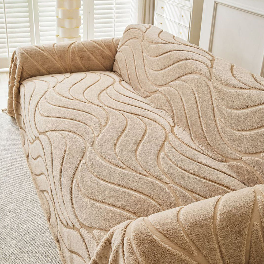 Pet-Friendly Soft Plush Textured Sofa Throw Couch Cover