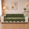 Waterproof Plush Velvet Contrast Wavy Edge Couch Cover