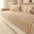 Striped & Bubble-Textured Plush Non-Slip Couch Cover
