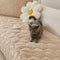 Thick Plush Hexagon-Quilted Pet Mat Non-Slip Couch Cover