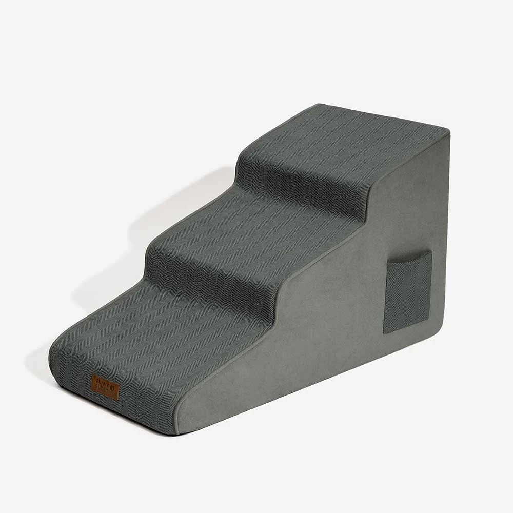 Chenille Extra Wide Non-Slip Removable Sponge Pet Stairs - SafeRamp