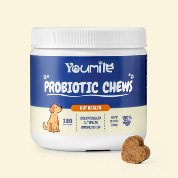 Probiotic Soft Chews for Dogs (120 Count) | Digestive Health & Immune Boost