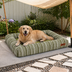 SnugNest Textured Stripe Orthopedic Outdoor Dog Bed