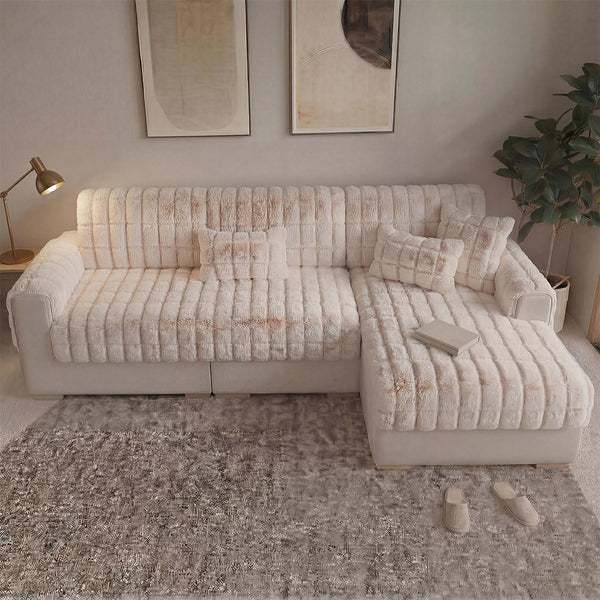 Water-resistant Fluffy Soft Furniture Protector Sectional Couch Cover-EverDry