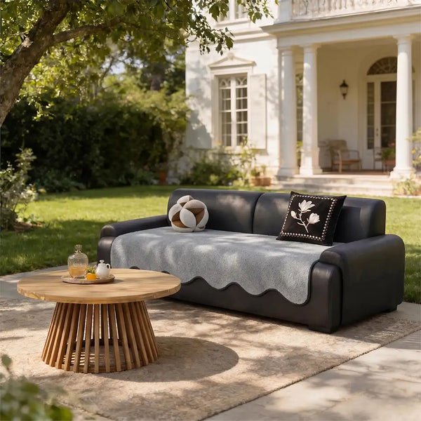 Water-repellent Teddy Fleece Non-Slip Straight Outdoor Couch Cover