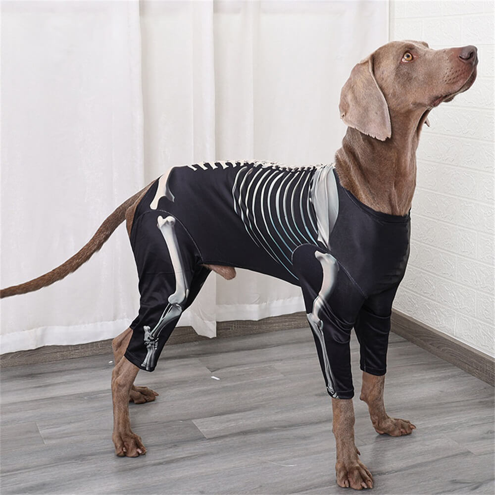 Elastic Skeleton Halloween Costume for Big Dogs