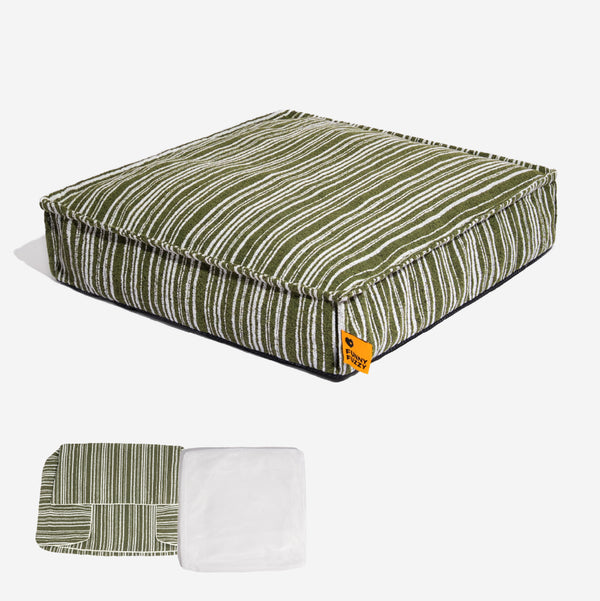 Sustainable Storage Pouf Ottoman & Dog Bed - Funnyfuzzy SnugNest