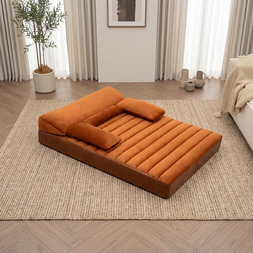 Large Waterproof Orthopedic Bolster Dog Sofa Bed - LuxeNest