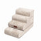 Plush Velvet 2-in-1 Foam Dog Stairs & Pet Mat for Bed