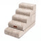 Plush Velvet 2-in-1 Foam Dog Stairs & Pet Mat for Bed