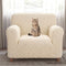 Cream Style Seersucker Breathable Stretchy Full-Coverage Magic Armchair Cover