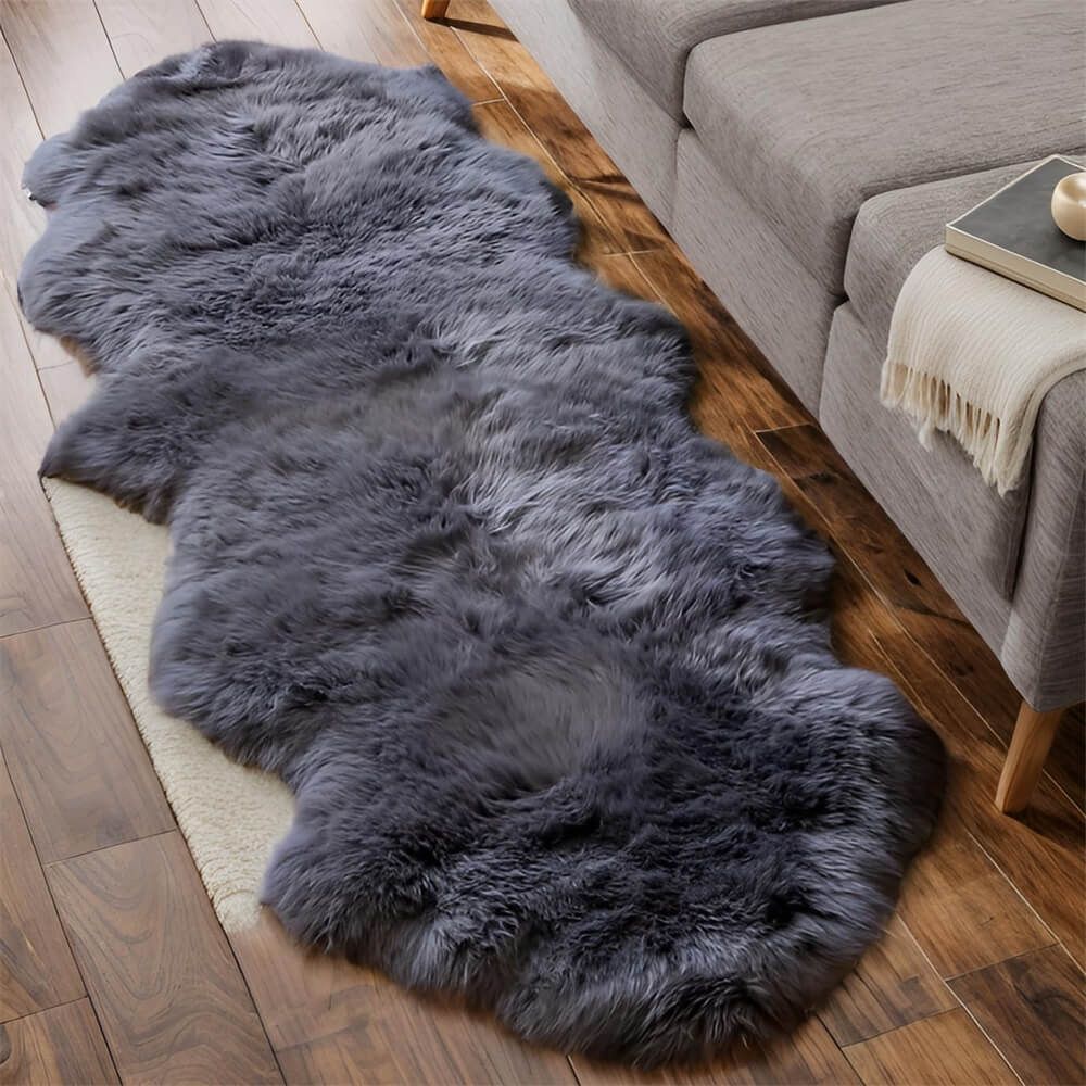 Long Plush Soft Irregular Cashmere Carpet – Cozy Comfort for Your Home