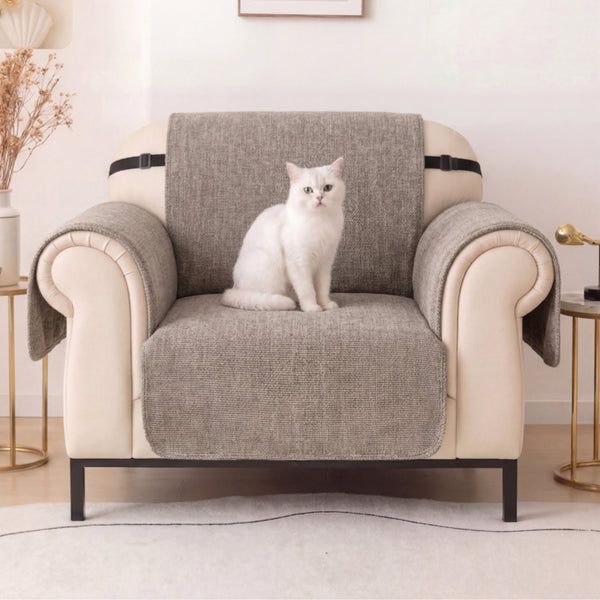 One-Piece Chenille Scratch-Resistant Durable Water-Repellent Non-Slip Recliner Chair Covers