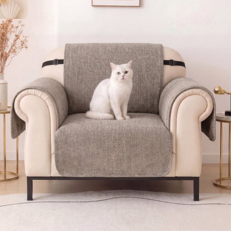 One-Piece Chenille Scratch-Resistant Durable Water-Repellent Non-Slip Recliner Chair Covers