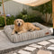 SnugNest Textured Stripe Orthopedic Outdoor Dog Bed
