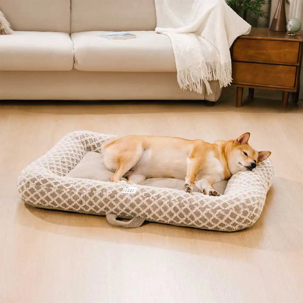 Diamond Plaid Dual-Sided Multi-Use Plush Pet Mat - ComfyEase