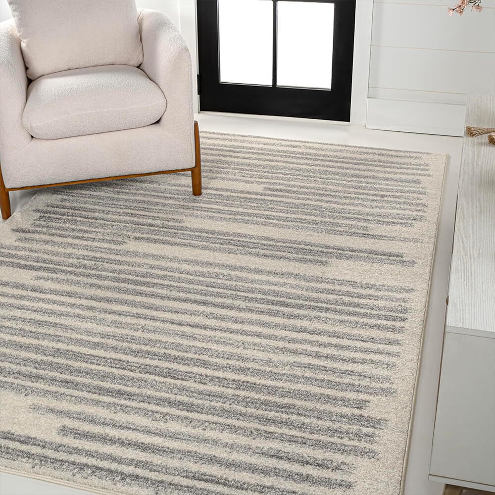 Line Texture Simple Modern Style Faux Cashmere Household Carpet