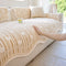 Modern Textured Striped Chenille Non-Slip Couch Cover