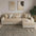 Breathable Woven Cotton Linen Non-Slip Sectional Couch Cover