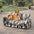 Trendy Striped Faux Lambswool Double Layer Dog & Cat Sofa Bed - Outdoor