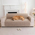 Water-Repellent Solid Color One Piece Couch Cover with Elastic Straps