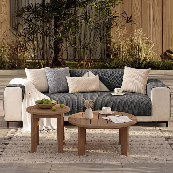 Simple Solid Color Chenille Scratch-resistant Protective Outdoor Couch Cover