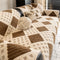 Thick Waffle-Textured Plush Non-Slip Couch Cover