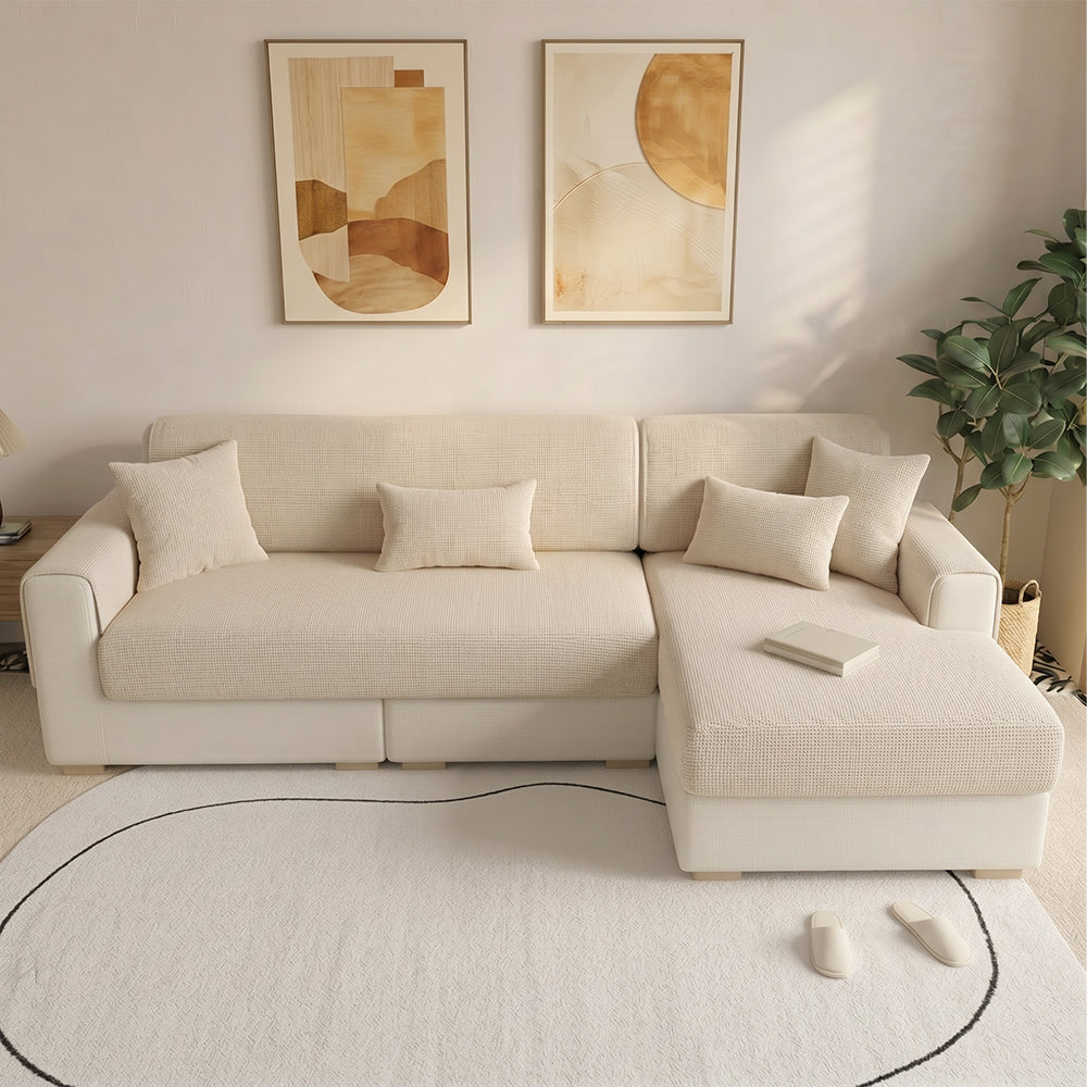 One-Piece Chenille Scratch-Resistant Durable Water-Repellent Non-Slip Sectional Couch Cover