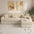 One-Piece Chenille Scratch-Resistant Durable Water-Repellent Non-Slip Sectional Couch Cover