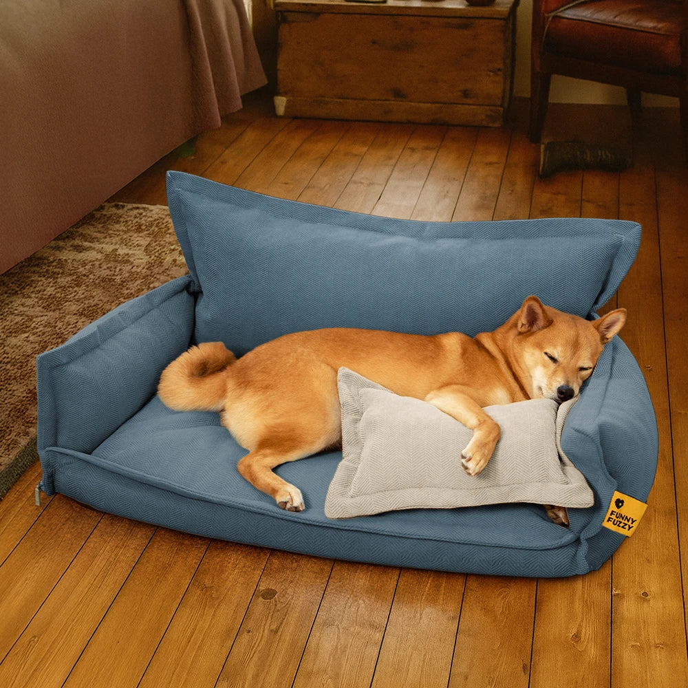 Orthopedic All-season Dual-layer Removable Dog Bed - Retro