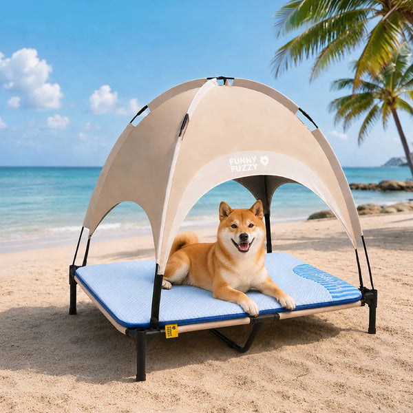 Breathable Cooling Elevated Dog Bed With Cooling Mat