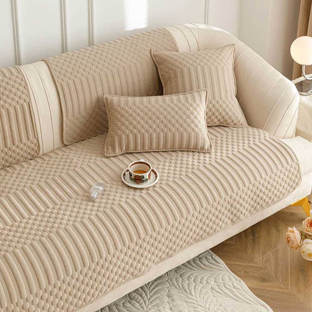 Warm Plush Vintage Non-Slip Couch Cover