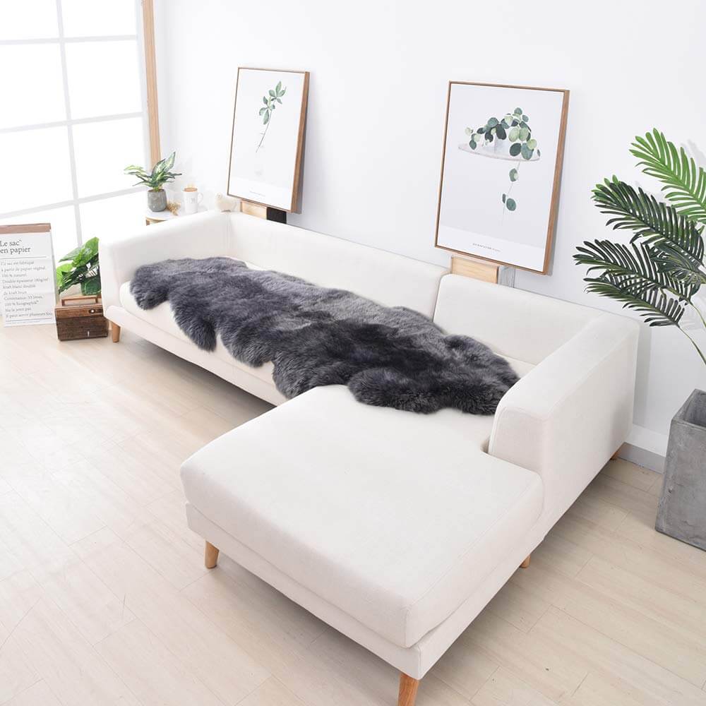 Long Plush Soft Irregular Cashmere Rug – Cozy Comfort for Your Home