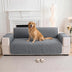 Water-Repellent Solid Color One Piece Couch Cover with Elastic Straps