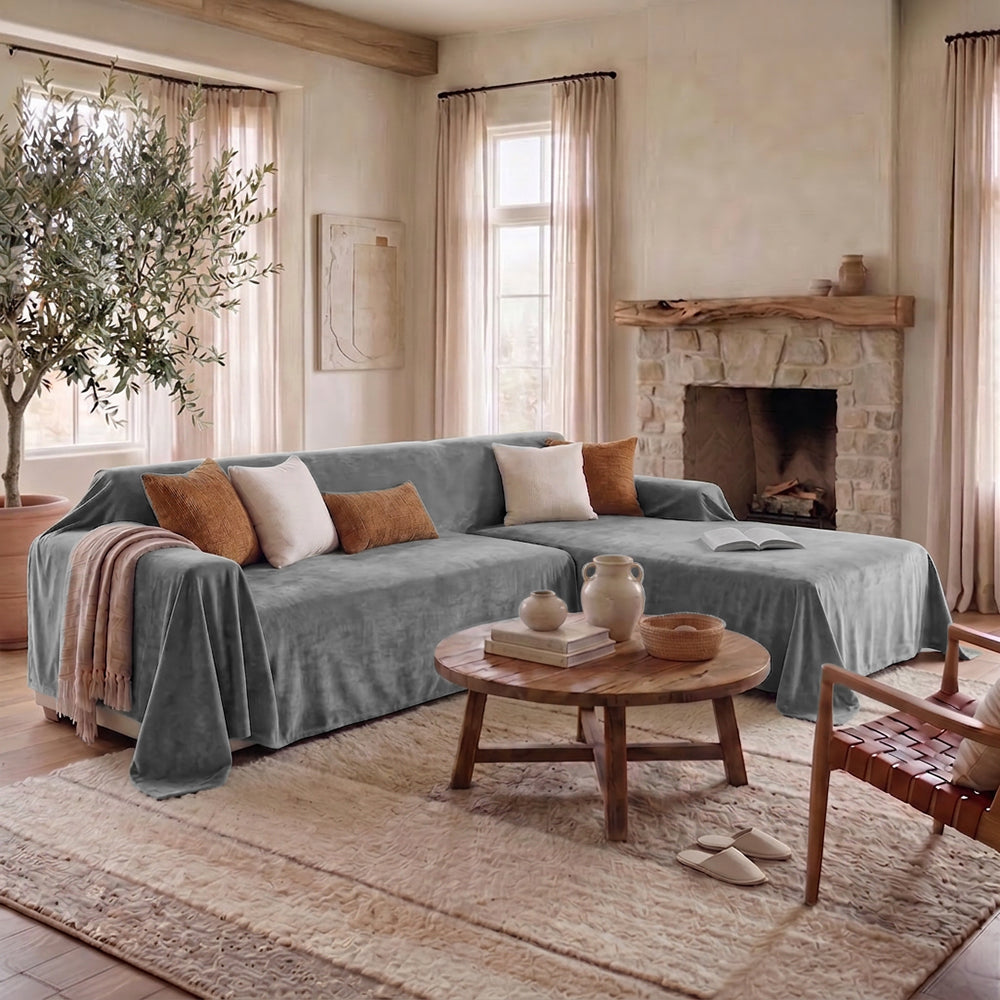 SOPH.NETクッションカバー Soft and Waterproof Scratch-Resistant Non-Linting Throw Sectional