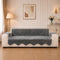 Waterproof Plush Velvet Contrast Wavy Edge Couch Cover