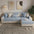Breathable Woven Cotton Linen Non-Slip Sectional Couch Cover