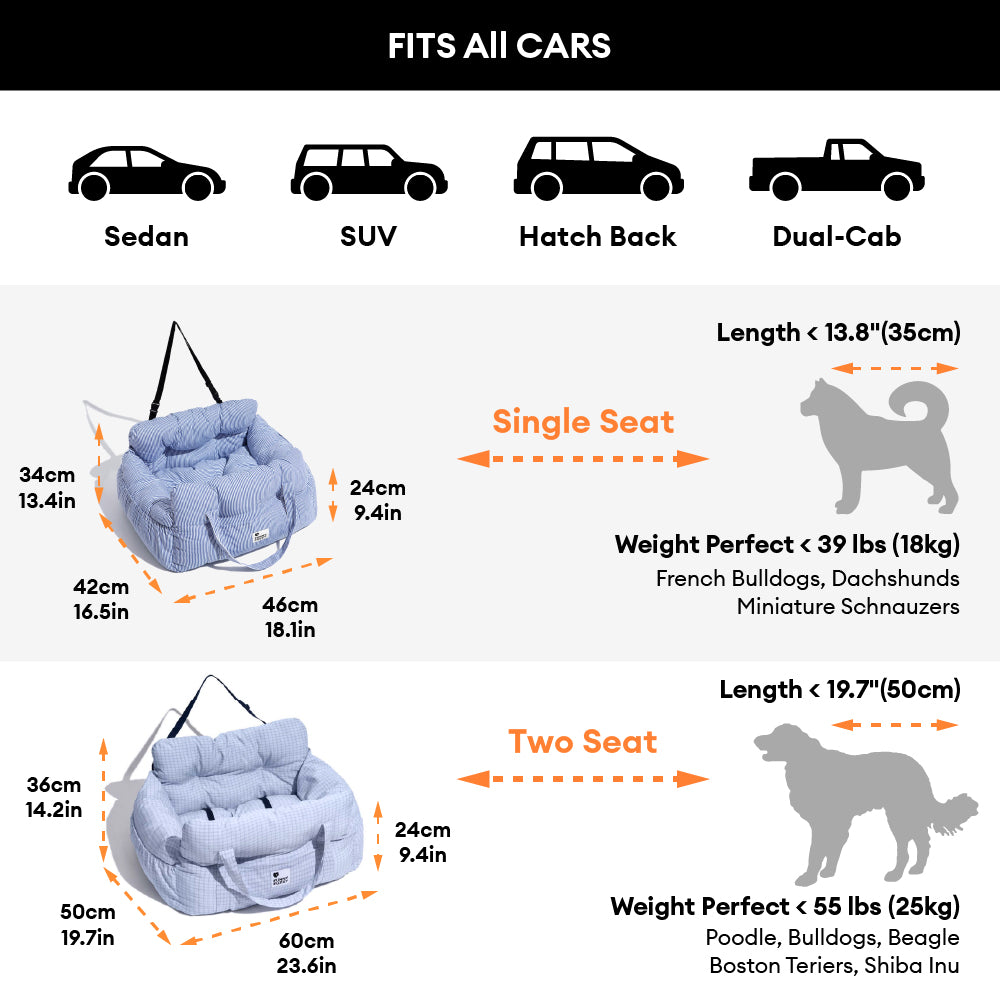 Cama de assento de carro para cachorro grande para passeio de lazer portátil para animais de estimação