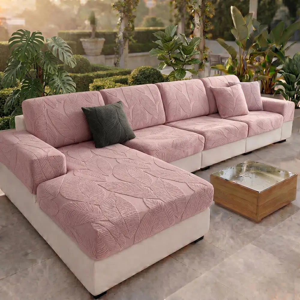 Housse de canapé enveloppante complète, extensible, imperméable, anti-rayures, en jacquard moderne