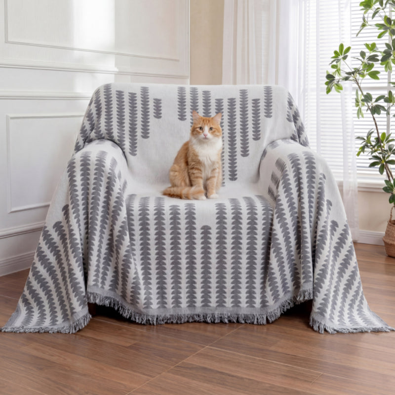 Housse de canapé en tissu Chenille toutes saisons, Double face, anti-rayures, décoration de la maison