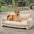 Trendy Striped Faux Lambswool Double Layer Dog & Cat Sofa Bed - Outdoor