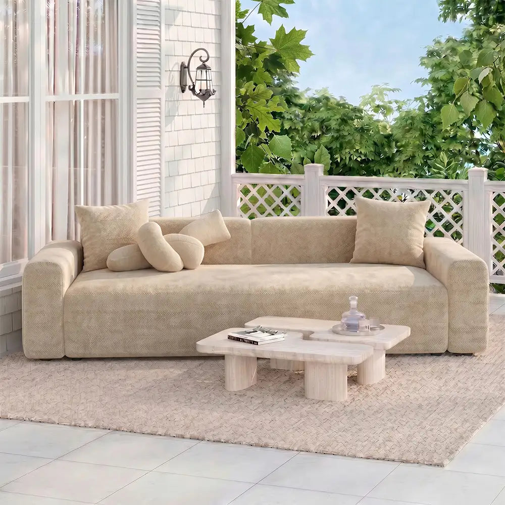 Herringbone Full Coverage Comfortable Scratch-Resistant Sofa Protection Magic Outdoor Couch Cover