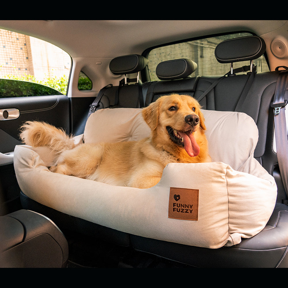 Travel Bolster Safety Dog Seat Bed Perfect for Large Dogs FunnyFuzzy