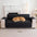 Water-Repellent Solid Color One Piece Couch Cover with Elastic Straps