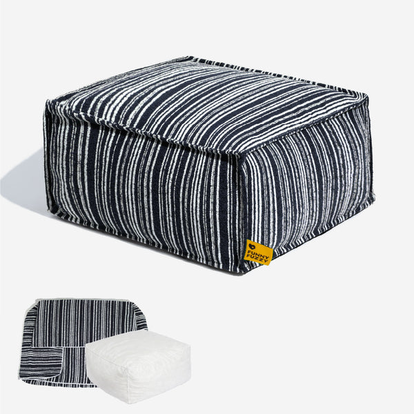 Sustainable Storage Pouf Ottoman & Dog Bed - Funnyfuzzy SnugNest