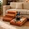 Plush Velvet 2-in-1 Foam Dog Stairs & Pet Mat for Bed