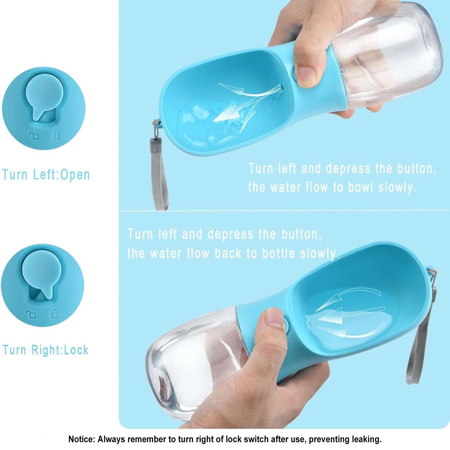 3 in 1 Multifunctional Portable Dog Walking Water Bottle-FunnyFuzzy