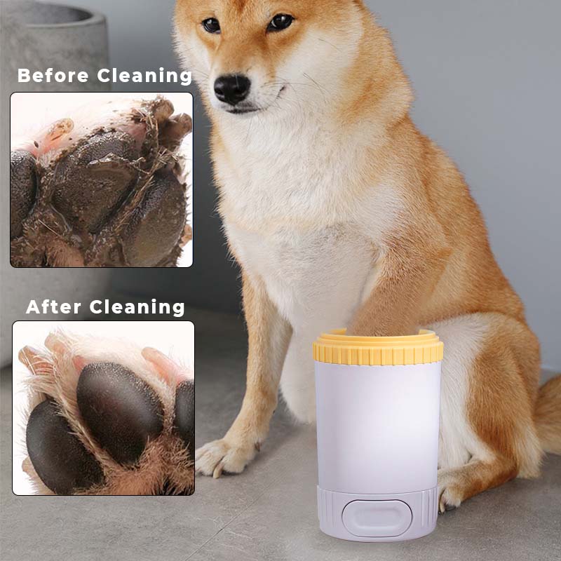 Nettoyant portatif pour pattes de chien