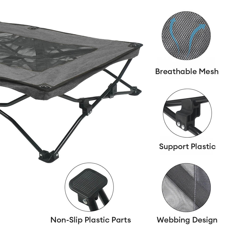 Breathable Moisture-Resistant Foldable Elevated Camping Cot Big Dog Bed